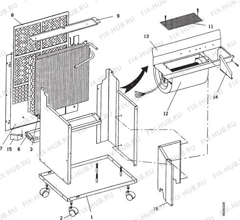 Взрыв-схема кондиционера Electrolux EBT1200 - Схема узла Section 3